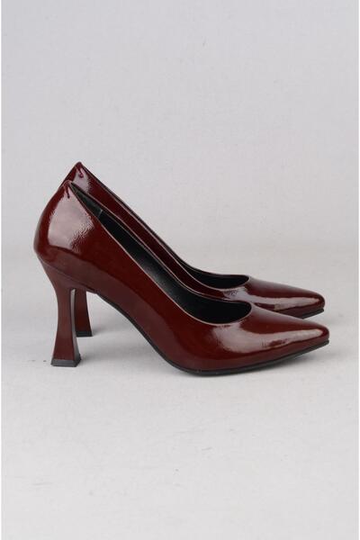 SEÇ KUNDURA Seç 861 Genuine Leather Stiletto (9cm) Burgundy Patent Leather