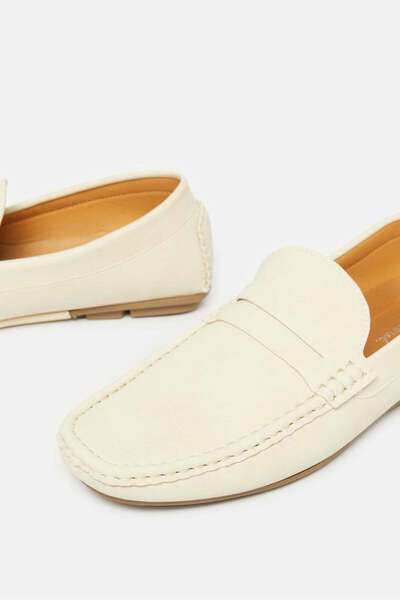 REDTAG Men Cream Textured Loafer