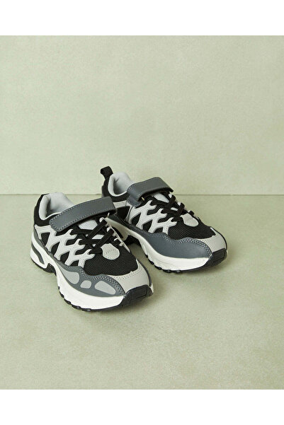REDTAG Boys Grey Colour Block Chunky Sneaker