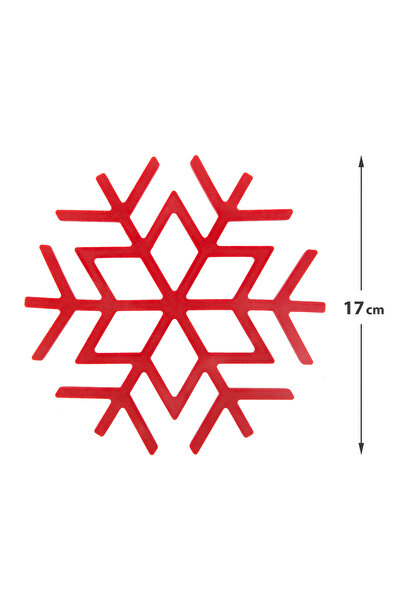 CED AUTO TRADE Silicone mat - snowflake - red - 17 cm