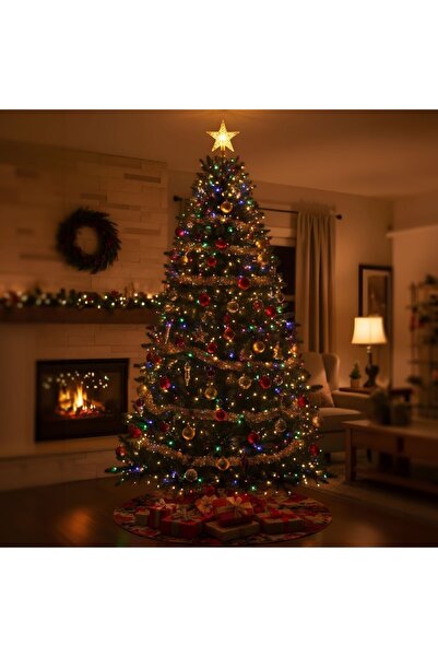 CED AUTO TRADE Christmas Light Decoration - LED String Lights - 20 m - Multicolor - 400 LED - 220-240 V - 6 W - Green Cable