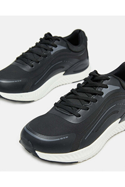 REDTAG Men Black Rubber Element Sneakers