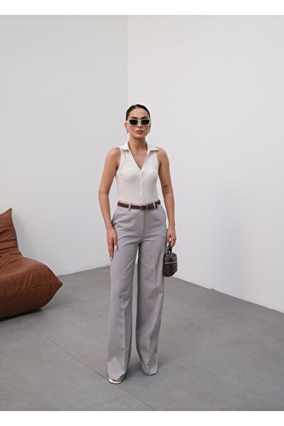 Lady Moss Linen Belted and Flowy Palazzo Pants (Belt Included)