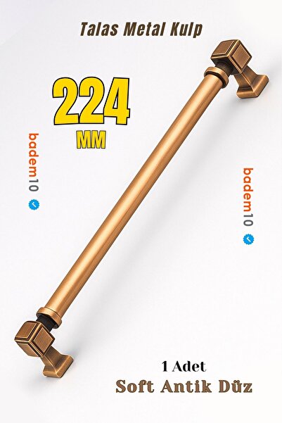 Badem10 Talas Flat 224 mm Soft Antique Metal Handle Furniture Drawer Cabinet Door Handle Durable Handle Handles