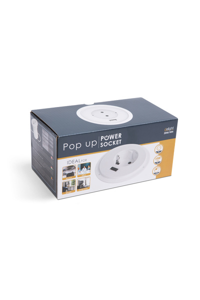 CED AUTO TRADE Pop-up socket - built-in socket + USB - white
