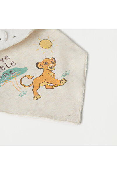 Disney Simba Print Bib with Snap Button Closure