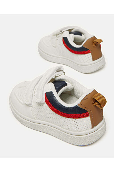 REDTAG Boys White Double Velcro Sneakers