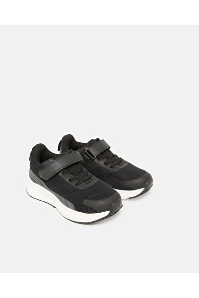 REDTAG Boys Black Material Block Trainer
