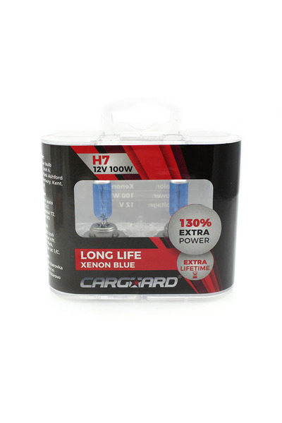 CED AUTO TRADE Set de 2 becuri Halogen H7, 100W +130% Intensitate - LONG LIFE