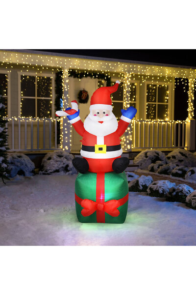 OEM Mos Craciun gonflabil - 180 cm - IP44 - 6 LED-uri albe - 100 - 240 V