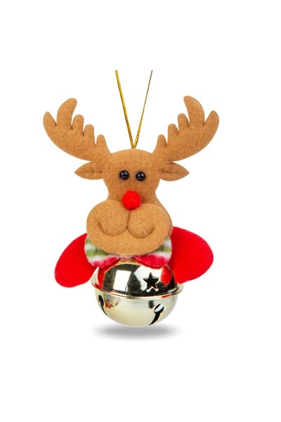 Alista Home Ornament pentru brad - Ren cu clopot - 11 x 10 cm