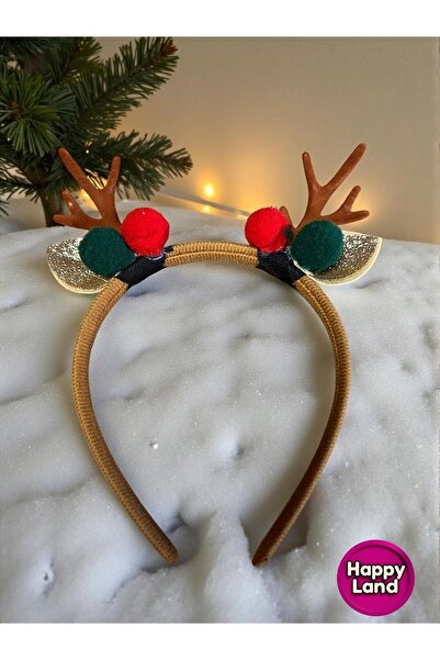 Happyland Yılbaşı Tacı Geyik Boynuzu Tasarımlı Yılbaşı Taç Aksesuar Yeni Yıl Taç Aksesuarı HPY15