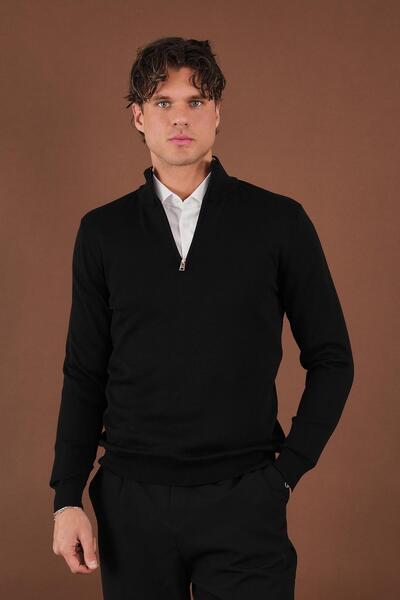 ALEXANDERGARDI Zippered Stand Collar Sweater