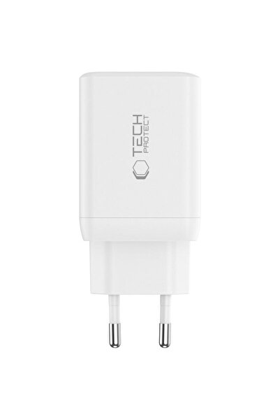 Tech-Protect 5906302372393 NC45W GaN 2x USB-C PD 45W Alb