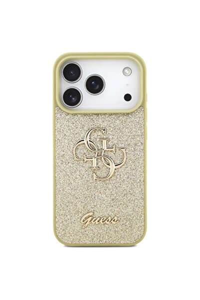 Guess Θήκη για iPhone 17 Pro, με γκλίτερ και σταθερό μέγεθος, λεπτή προστασία, χρυσή