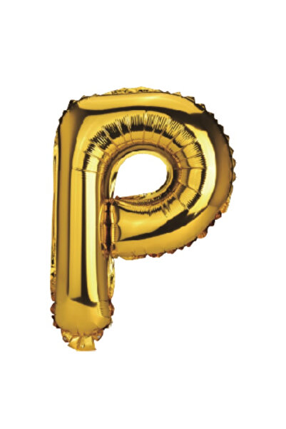Mirific Party Balon petrecere, folie metalică, auriu, 40 cm, litera P