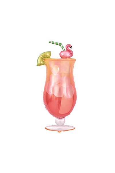 Mirific Party Party balloon, pink metallic foil, 85×40 cm, cocktail