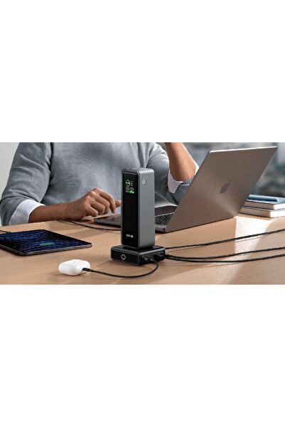 Anker for Prime external batteries, 100W, 4 ports, GaN, Black