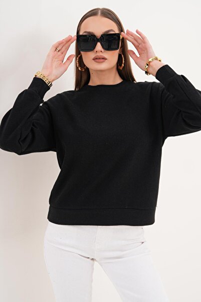 ŞİMAL Γυναικείο πλεκτό φούτερ Σελανίκη με λεπτομέρεια με κουμπιά στον ώμο 255226 -