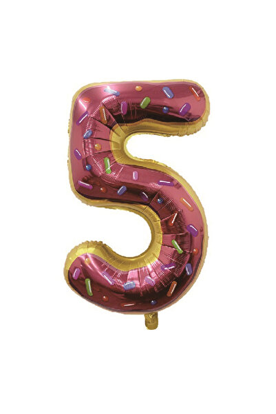 Mirific Party Party balloon, glazed metallic foil, 80 cm, number 5