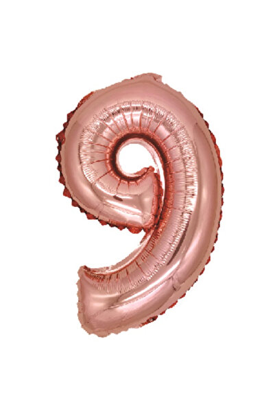Mirific Party Balon petrecere, folie metalică roz, 40 cm, cifră 9