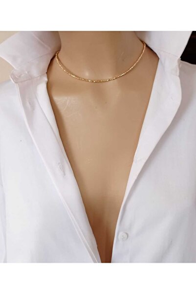 shop Nova Minimal Kristal Tekli Renk Seçenekli Choker Kolye Uniseks Tasarım