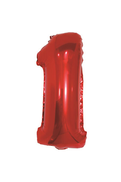 Mirific Party Party balloon, red metallic foil, 40 cm, number 1
