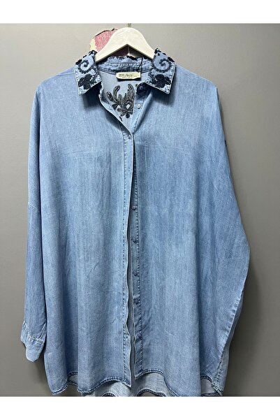 Butik Ayseba Women's Denim Detailed Shirt