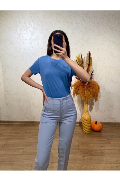 sunademirelfashion بنطلون رمادي روك مع جيوب أمامية