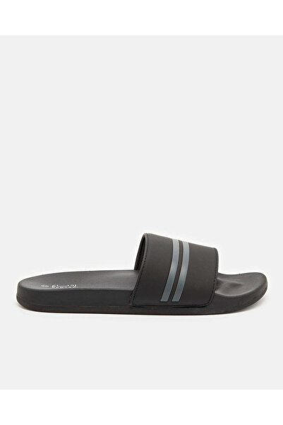 REDTAG Men Black Padded Slide