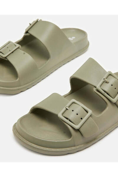 REDTAG Men Green Molded Slide