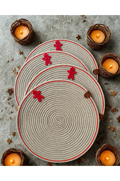 Gegocci KURABİYE ADAMLI YILBAŞI TEMALI EL YAPIMI SUPLA SETİ – 6 ADET