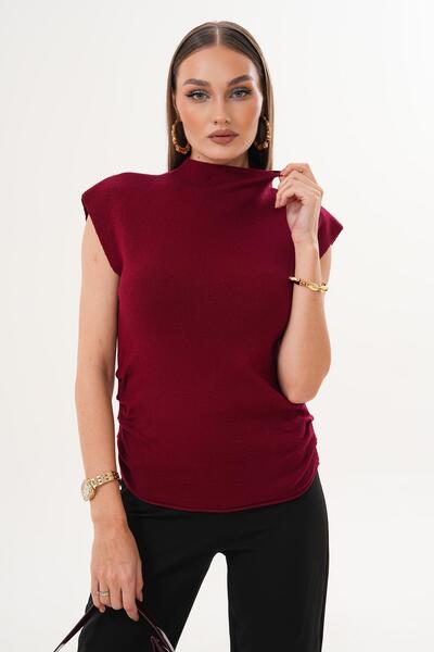 ŞİMAL Women's Half Fisherman Pleated Knitwear Knitted Blouse 255187 -