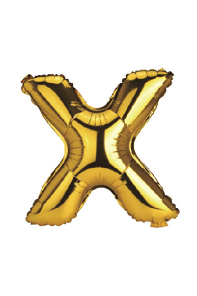 Mirific Party Party balloon, gold metallic foil, 40 cm, letter X