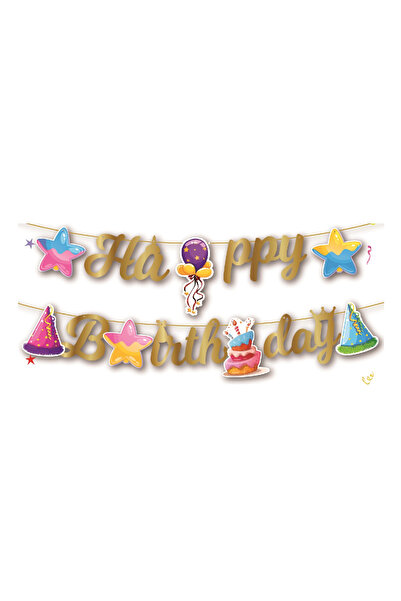 Mirific Party Ghirlandă decorativă multicoloră, 4,5 m (La mulți ani)