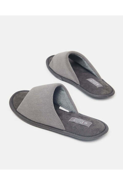 REDTAG Men Grey Solid Slippers