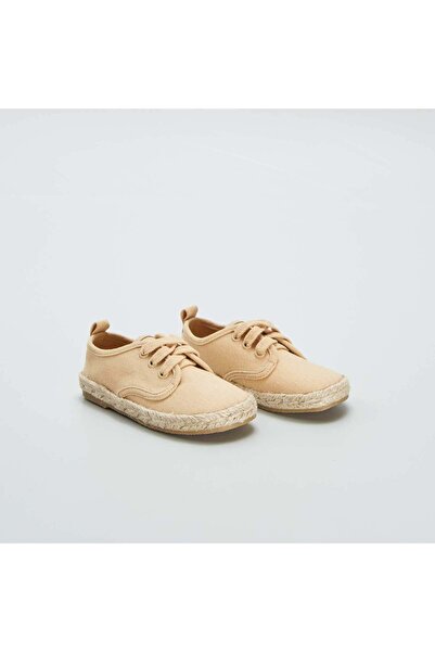 KİABİ Espadrille-style lace-up trainers BEIGE