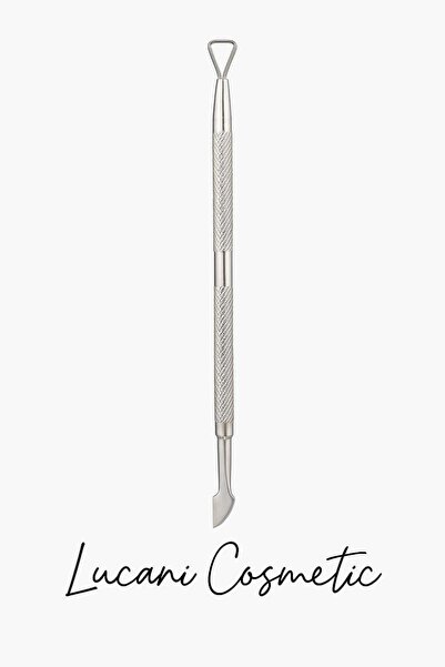 Lucani Cosmetic منظف ​​الجلد الميت للأظافر من الفولاذ المقاوم للصدأ ومدلك مان...