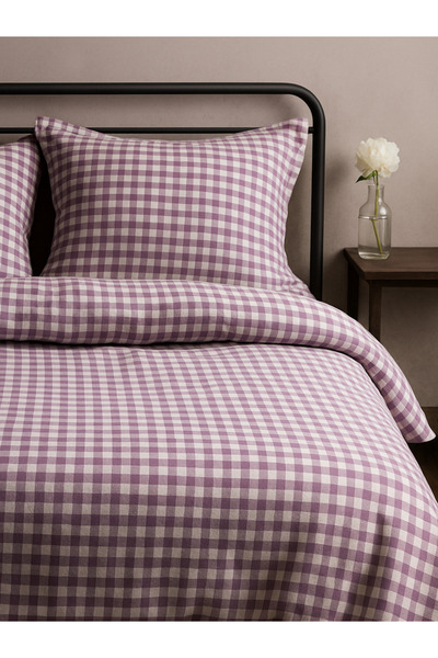 Tabu Home Ranforce Plum Double Duvet Cover Set