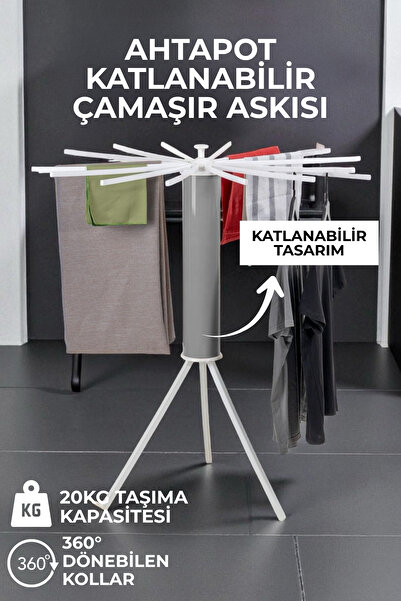 Nandy Home Katlanabilir Ahtapot Model Çamaşır Kurutmalık - Çamaşır Kurutma Askısı