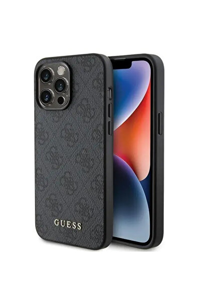 Guess Logo 4G Metal Gold pentru iPhone 15 Pro – gri