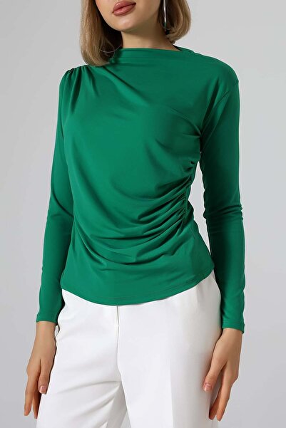 Sabr Μπλούζα Sandy Turtleneck λεπτομέρεια με σούρες – Άνετη & Κομψή