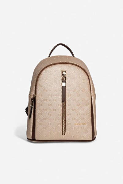 Silver Polo Silver & Polo Sp901 Women's Backpack with Logo Nut-Brown