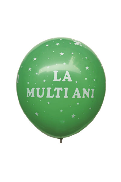 Mirific Party Party latex balloon, green, star, "Happy Birthday", 30 cm, 20 pcs