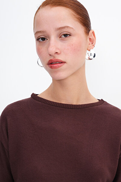 Addax Crew Neck Soft Textured Blouse B11244-İ2