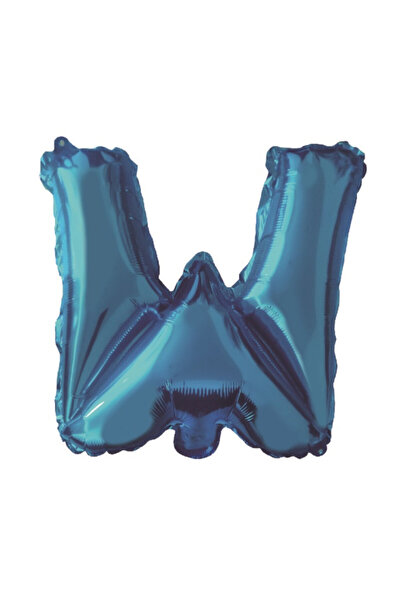 Mirific Party Balon petrecere din folie metalizată albastră, 80 cm, litera W