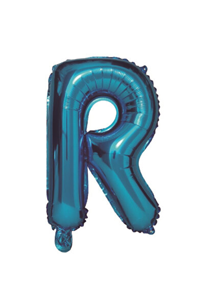 Mirific Party Balon petrecere, folie metalizată albastră, 80 cm, litera R