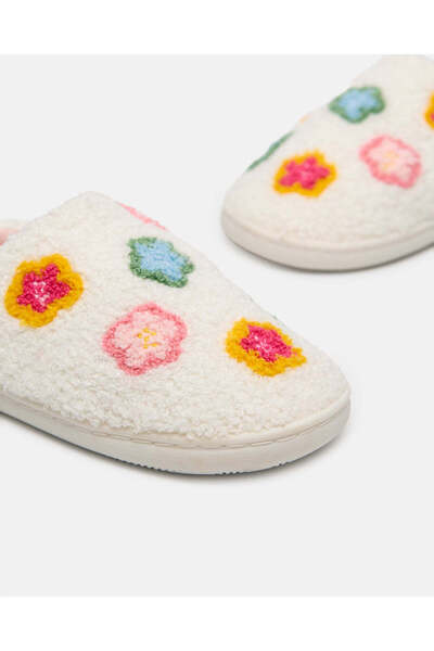 REDTAG Senior Girls Cream Floral Slipper