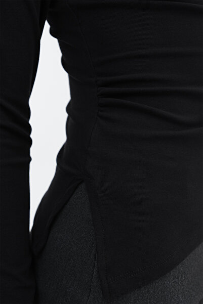 Addax Μπλούζα με κορδόνια στο πλάι B12614