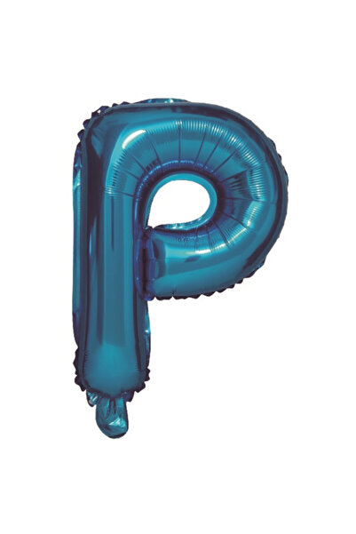 Mirific Party Balon petrecere, folie metalizată albastră, 40 cm, litera P